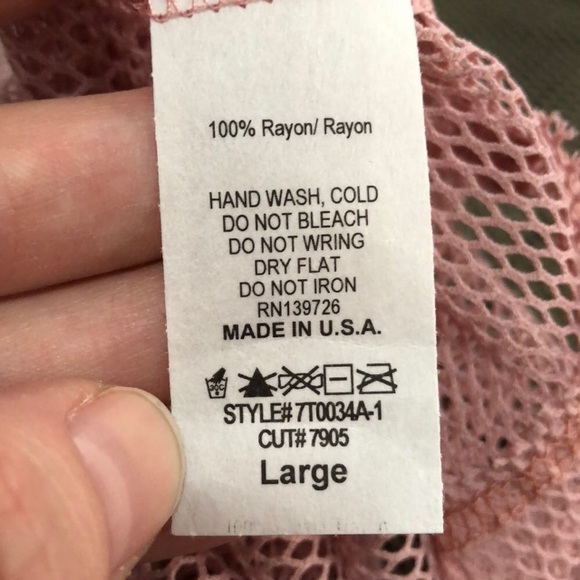 Honey Punch Sheer Fishnet Mesh Cropped Top In Pink - Picture 8 of 8